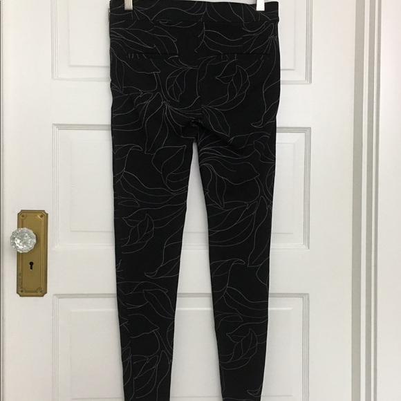 NWOT Ann Taylor Black Botanical Leggings - Picture 5 of 8